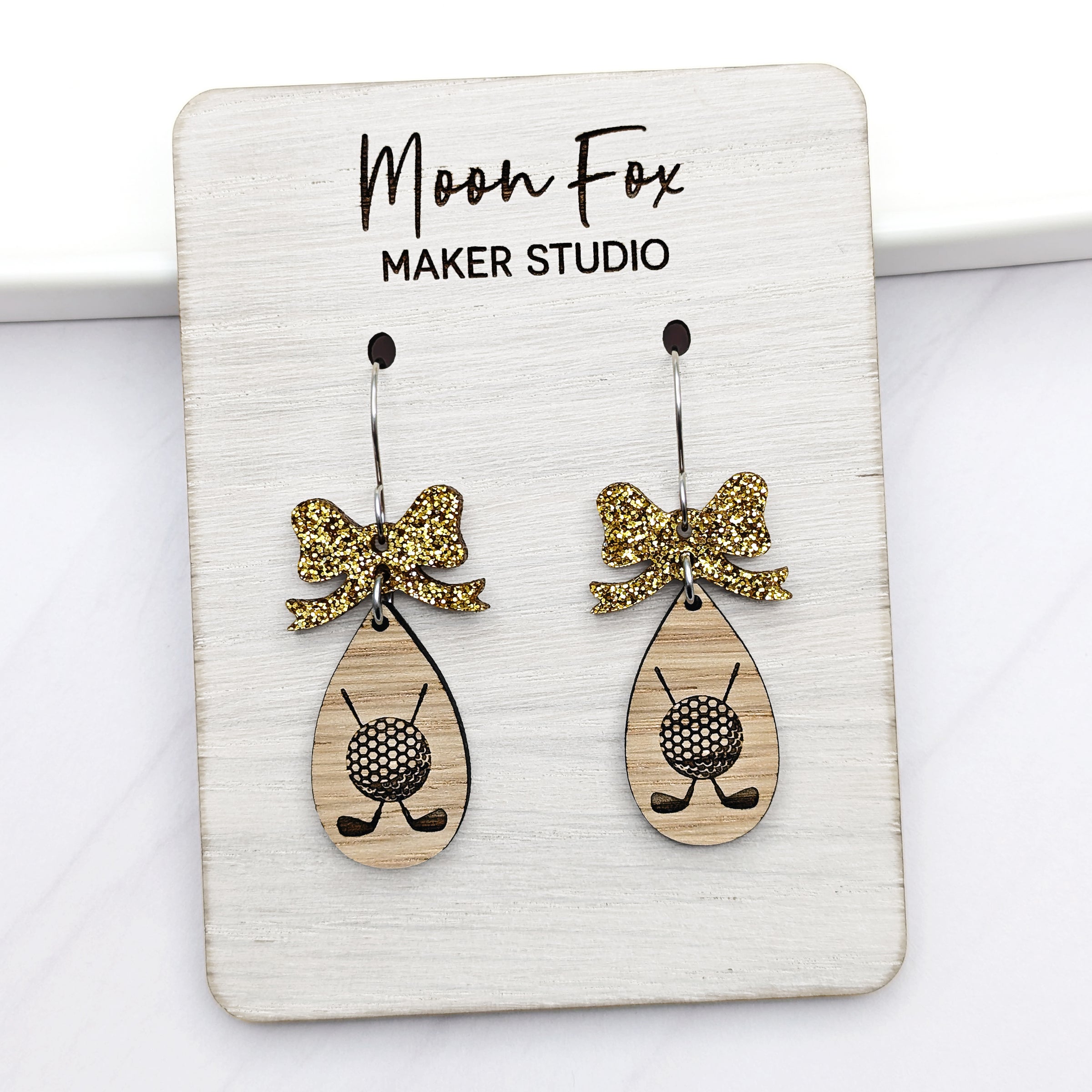 Golf Bow Earrings Golf Bow Earrings