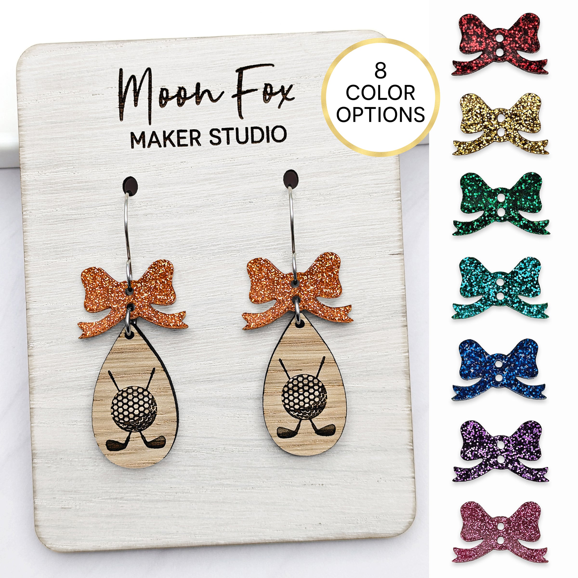 Golf Bow Earrings Golf Bow Earrings